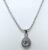 Silver Plated Oval Shape Pendent Necklace with Chain for Women & Girls (Pack of 1 pc)