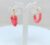 Pink Glitter Crystal Hoop Geometric Circular Colourful Hoop Earrings for Women and Girls