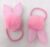 Baby Pink Pom Pom Rabbit Bunny Ear Hair Ponytail Rubber Band for Babies Kids Girls (Pack of 2 pcs)
