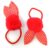 Red Pom Pom Rabbit Bunny Ear Hair Ponytail Rubber Band for Babies Kids Girls (Pack of 2 pcs)