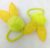 Yellow Pom Pom Rabbit Bunny Ear Hair Ponytail Rubber Band for Babies Kids Girls (Pack of 2 pcs)