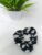 Black Polka Dot Satin Silk Scrunchie Hair Ponytail for Kids Girls and Women (Pack of 1 pc)