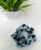 Cyan Polka Dot Satin Silk Scrunchie Hair Ponytail for Kids Girls and Women (Pack of 1 pc)