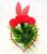 Red Pom Pom Rabbit Bunny Ear Hairband Headband for Women and Girls (Pack of 1 pc)
