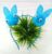 Cyan Pom Pom Rabbit Bunny Polka Dot Ear Eye Hairband Headband for Women and Girls (Pack of 1 pc)