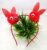 Red Pom Pom Rabbit Bunny Polka Dot Ear Eye Hairband Headband for Women and Girls (Pack of 1 pc)