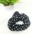 Black Zip Pocket Polka Dot Scrunchie Hair Ponytail Holder for Kids Girls and Women (Pack of 1 pc)