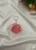 Handmade Knitted and Crochet Pink Rose keychain for women and girls (Pack of 1)