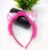 Magenta Sequin Cat Ears Fur Hairband Headband for Women and Girls (Pack of 1 pc)