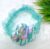 Cyan Sequin Flower Elastic Hairband Headband for Babies Kids Girls (Pack of 1 pc)