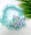 Cyan Sequin Star Elastic Hairband Headband for Babies Kids Girls (Pack of 1 pc)