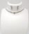 Silver Tone Stone Minimal Choker Necklace with Earrings For Women