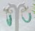 Sky Blue Glitter Crystal Hoop Geometric Circular Hoop Earrings for Women and Girls