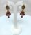 Gold Plated Leaf Design Studded Maroon Beaded Drop Earrings Jhumka For Women and Girls