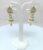 Gold Plated Leaf Design Studded White Beaded Drop Earrings Jhumka For Women and Girls