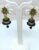 Gold Plated Leaf Design Studded Black Beaded Drop Earrings Jhumka For Women and Girls