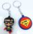 Superman Superhero Collectible Rubber Keychain and Superman Logo Justice League DC Comics for Men and Women (Pack of 2 pcs)