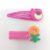 2 pcs Magenta Teddy Hair Clips For Girls, Kids And Toddlers (Magenta)- Pack of 2 Pcs