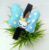 Polka Dot Sky Blue Bow Hairband With Unicorn Charm Head Band for Women and Girls (Pack of 1 pc)