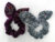 Grey, Wine Velvet Bunny Ear Knotted Hair Scrunchie Hair Ponytail for Kids Girls and Women (Pack of 2 pcs)