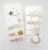 Korean Style Star, Circle, Rectangle Shape Multicolor Stone Barrettes Women’s Hairpin Hair Accessories (Pack of 2 Cards)