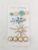 Korean Style Multicolor Pearl Bead Barrettes Women’s Hairpin (4 Clips) Hair Accessories (Pack of 1 Card)