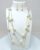 White Pearls Long Beads Necklace with Stud Earrings/Jewellery Set for Women