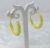 Yellow Glitter Crystal Hoop Geometric Circular Hoop Earrings for Women and Girls