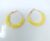Yellow Glitter Crystal Hoop Geometric Circular Colourful Earrings for Women and Girls