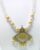 Unique Shape Yellow Pendant Necklace with Fish Hooks Earrings for Women & Girls, Yellow Pearl Bead Necklace (Pack of 1 pc)