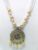 Circular Design Yellow Pendant Necklace with Fish Hooks Earrings for Women & Girls, Yellow Pearl Bead Necklace (Pack of 1 pc)