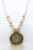 Circular Yellow Pendant Necklace with Fish Hook Closure for Women & Girls, Pearl Bead Necklace (Pack of 1pc)